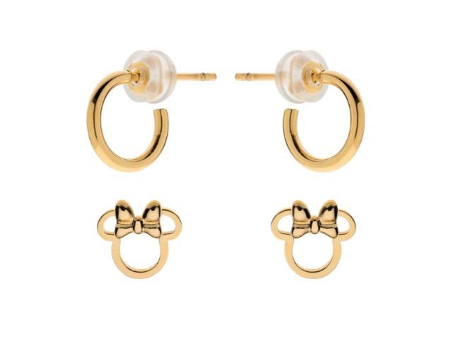 Disney Minnie Mouse Gold Hollow Earrings
