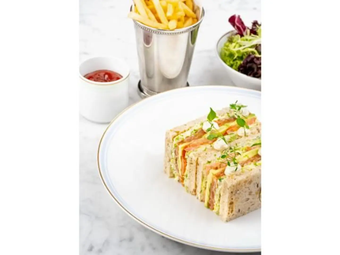 Salmon Club Sandwich