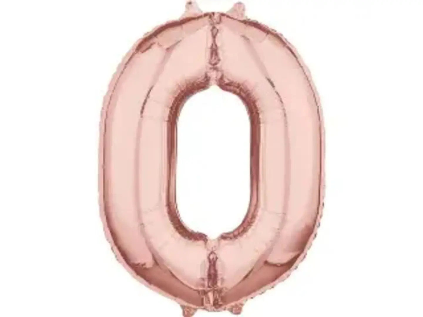 Rose Gold Numbers Balloons 0