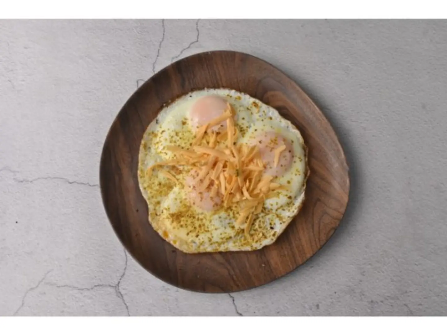 Sunny Side Up Egg With Cheddar Cheese