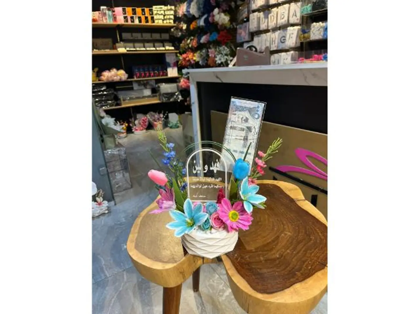 ستاند تؤام ورد صناعي ٣