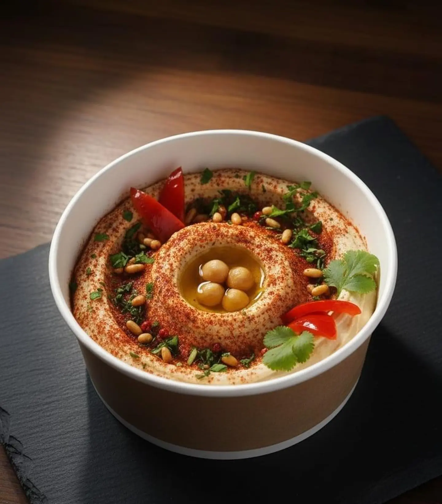 صحن مشكل حمص ومتبل