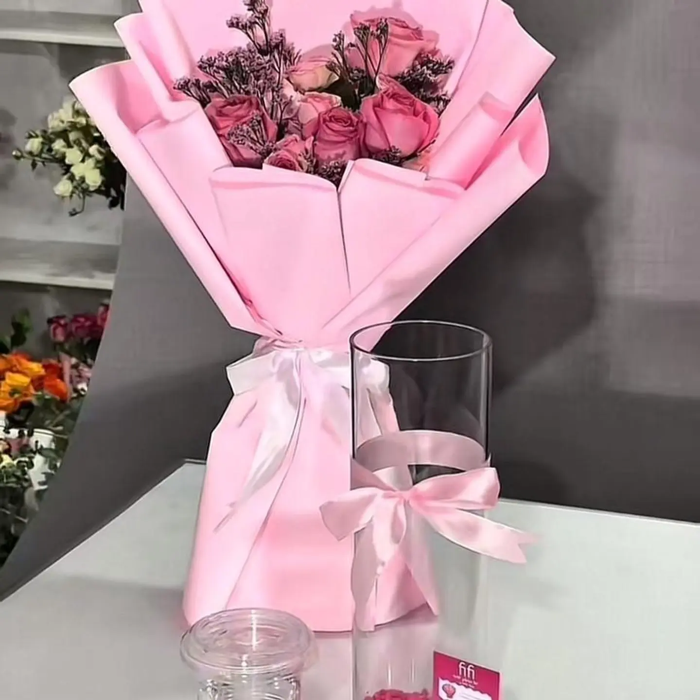 Bouquet With Fish Package