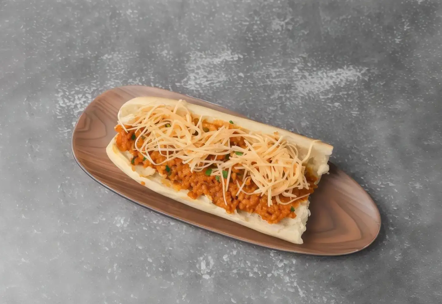 Plain Minced Meat With Cheese Sandwich