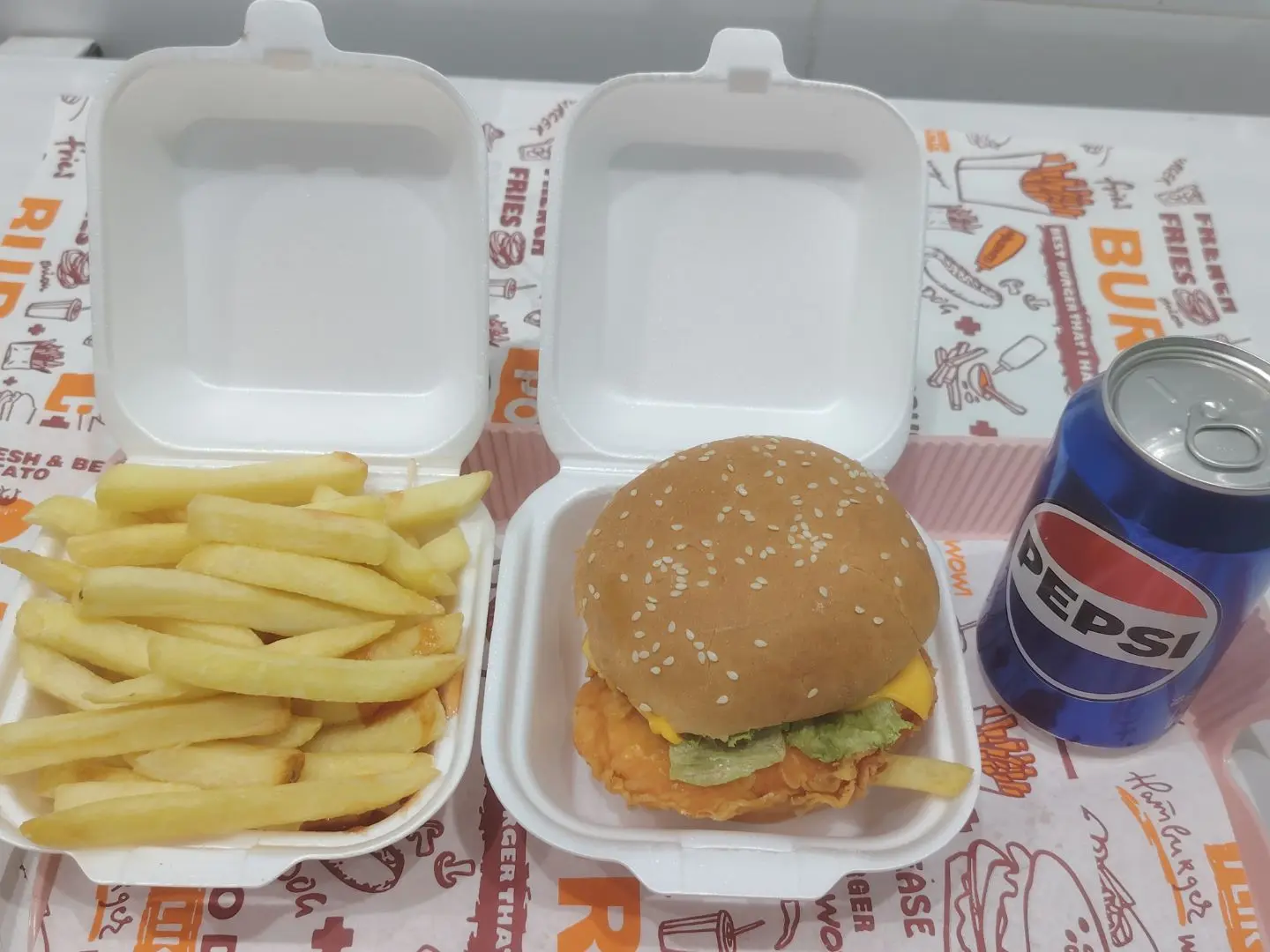 Double Chicken Burger Box