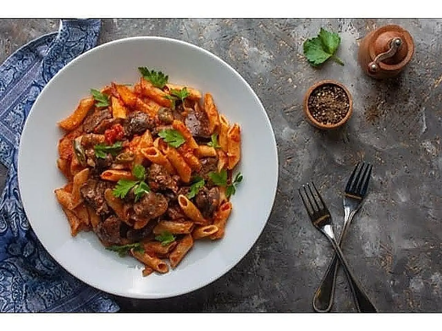 Liver Pasta In Sauce