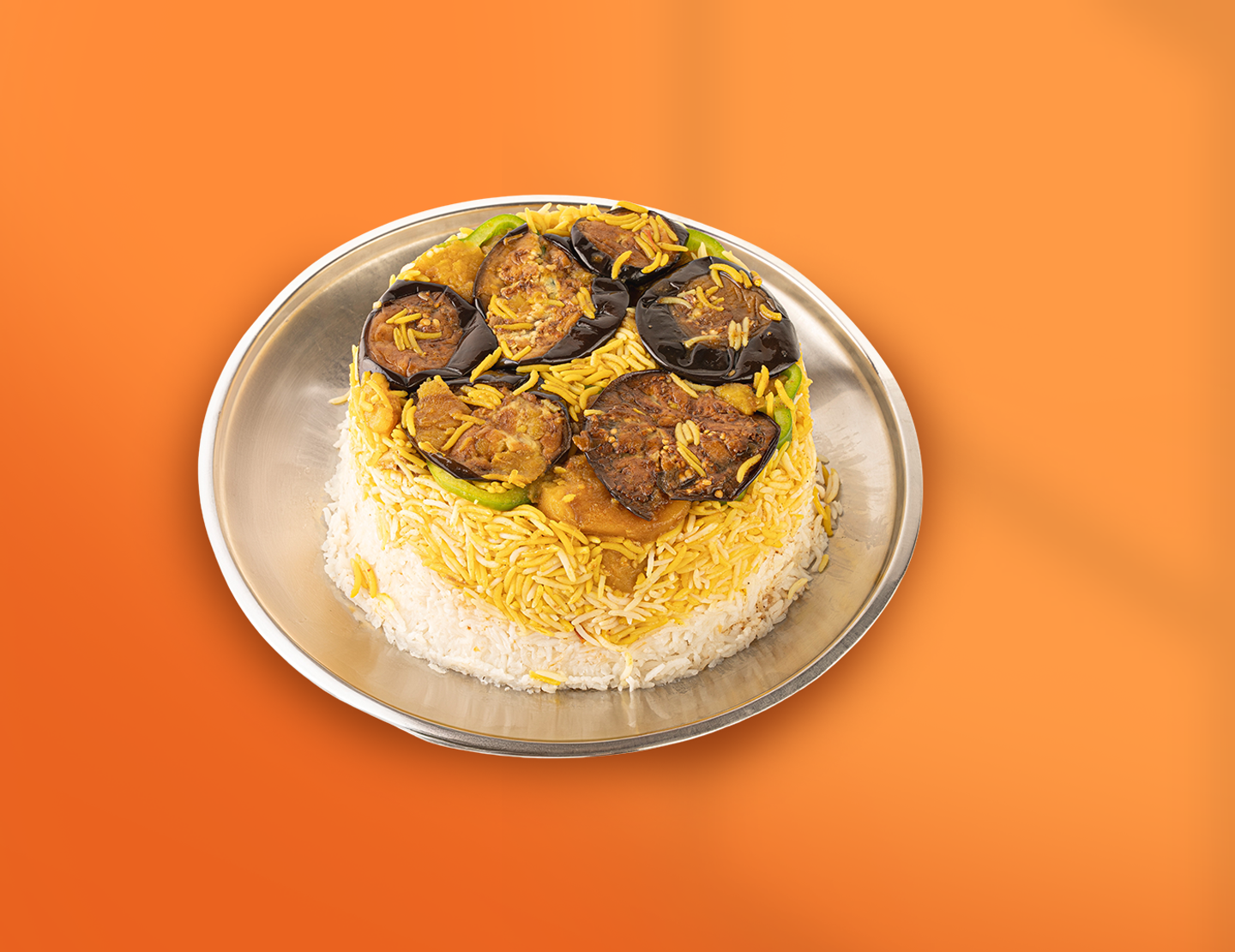 نصف دجاج مقلوبة