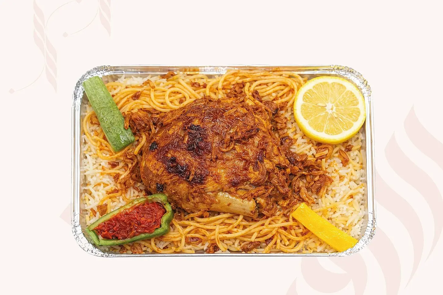 لحم محمر مع ارز شعبي