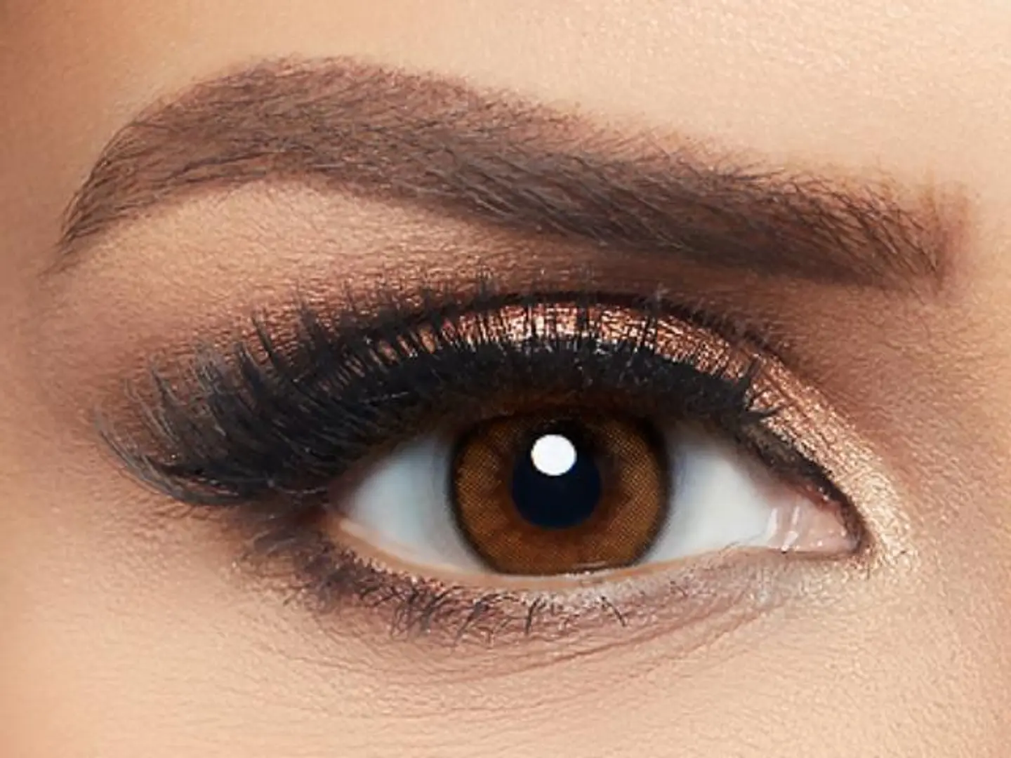 Layala Sunkiss Brown Plain Colored Lenses Pack Of 2 Contact Lens Replacement 3 Months