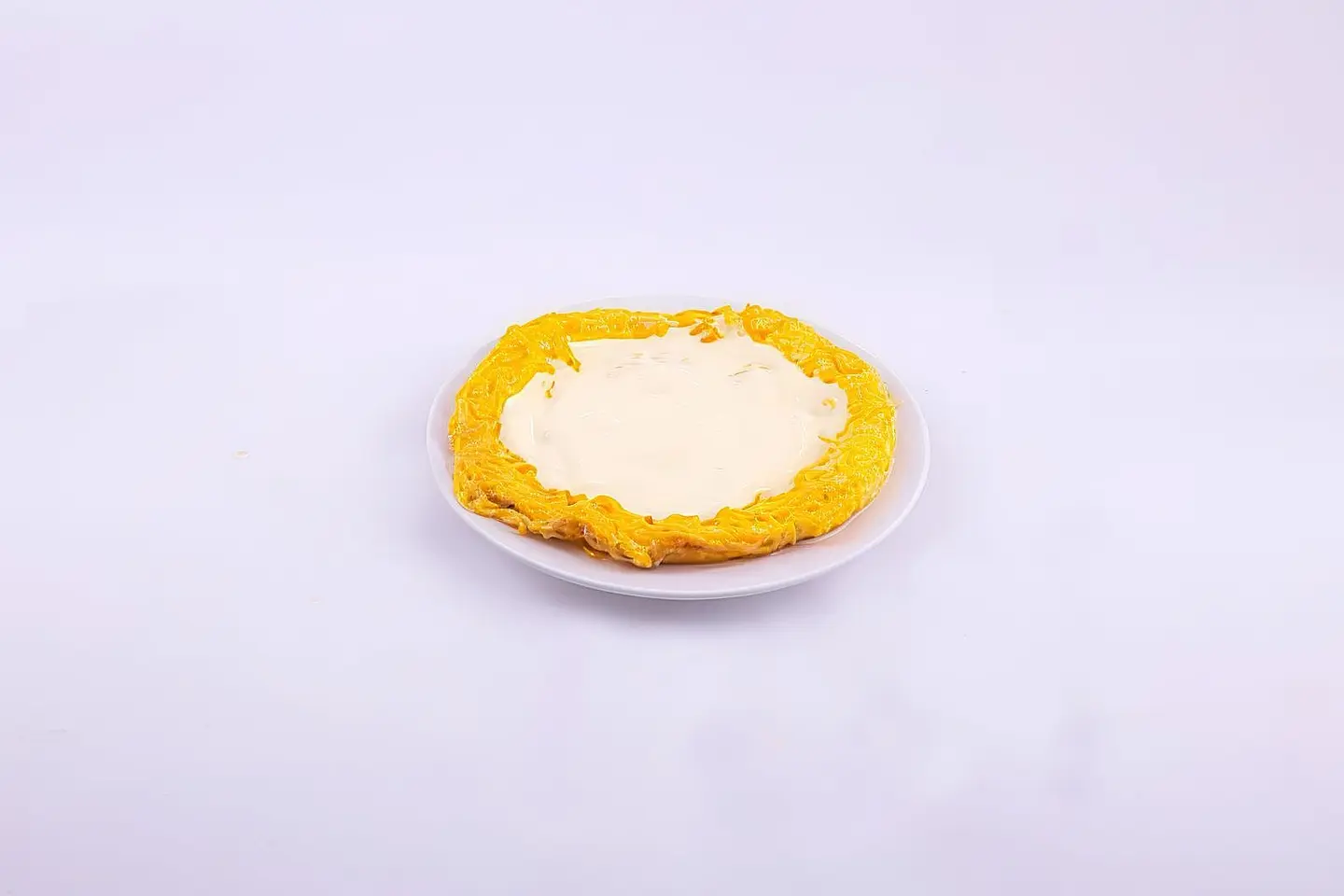 بيض مقلي بالجبنه السائلة