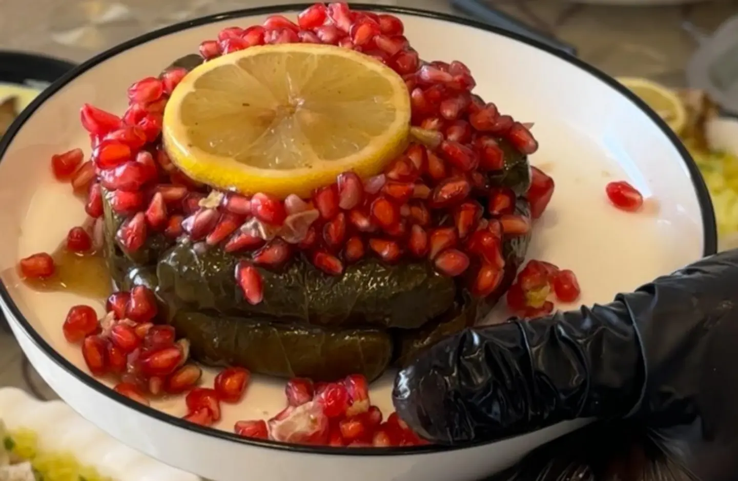 A Plate Of Grape Leaves