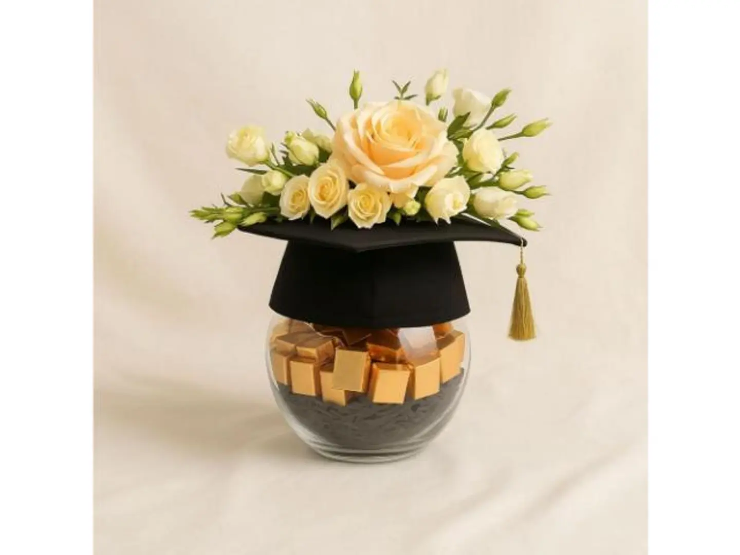 A Graduation Cap Arrangement Sweets And Roses