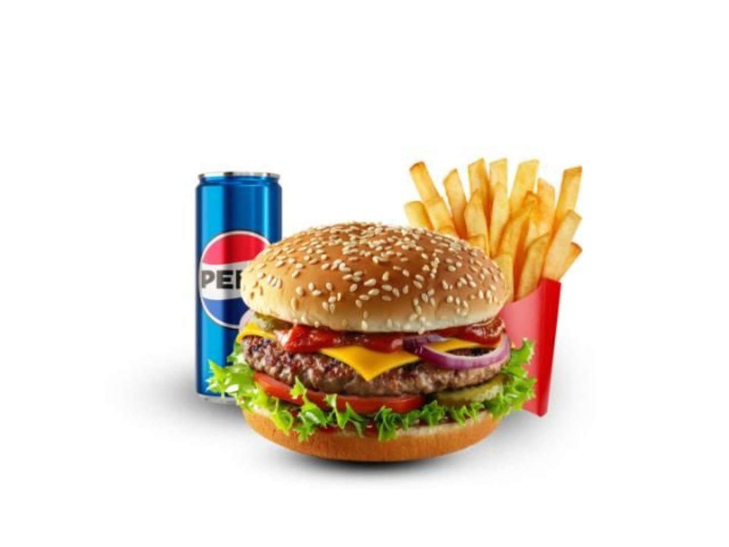 وجبة برجر لحم