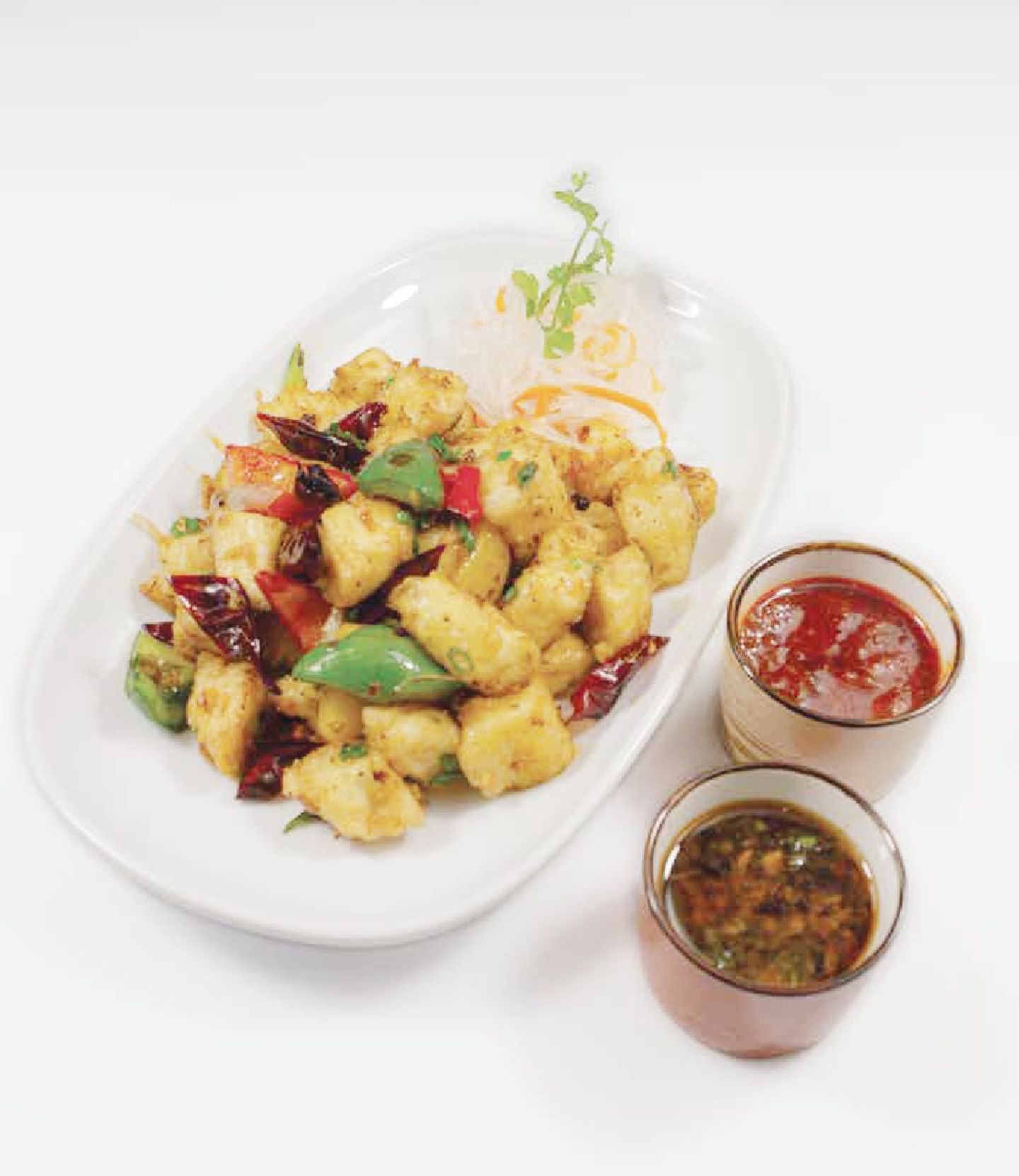 Cottage Cheese In Dry Red Chilli