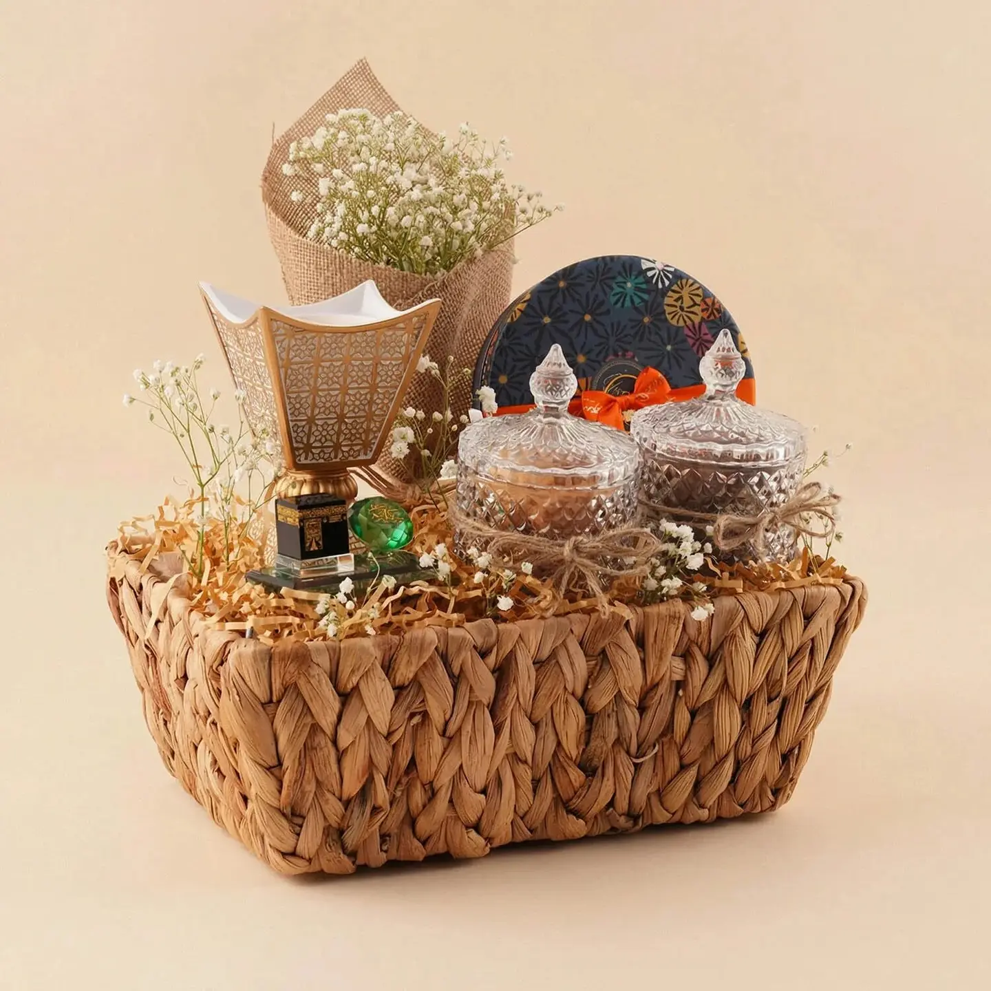 Hospitality Gift Basket With Roses And Incense Burner