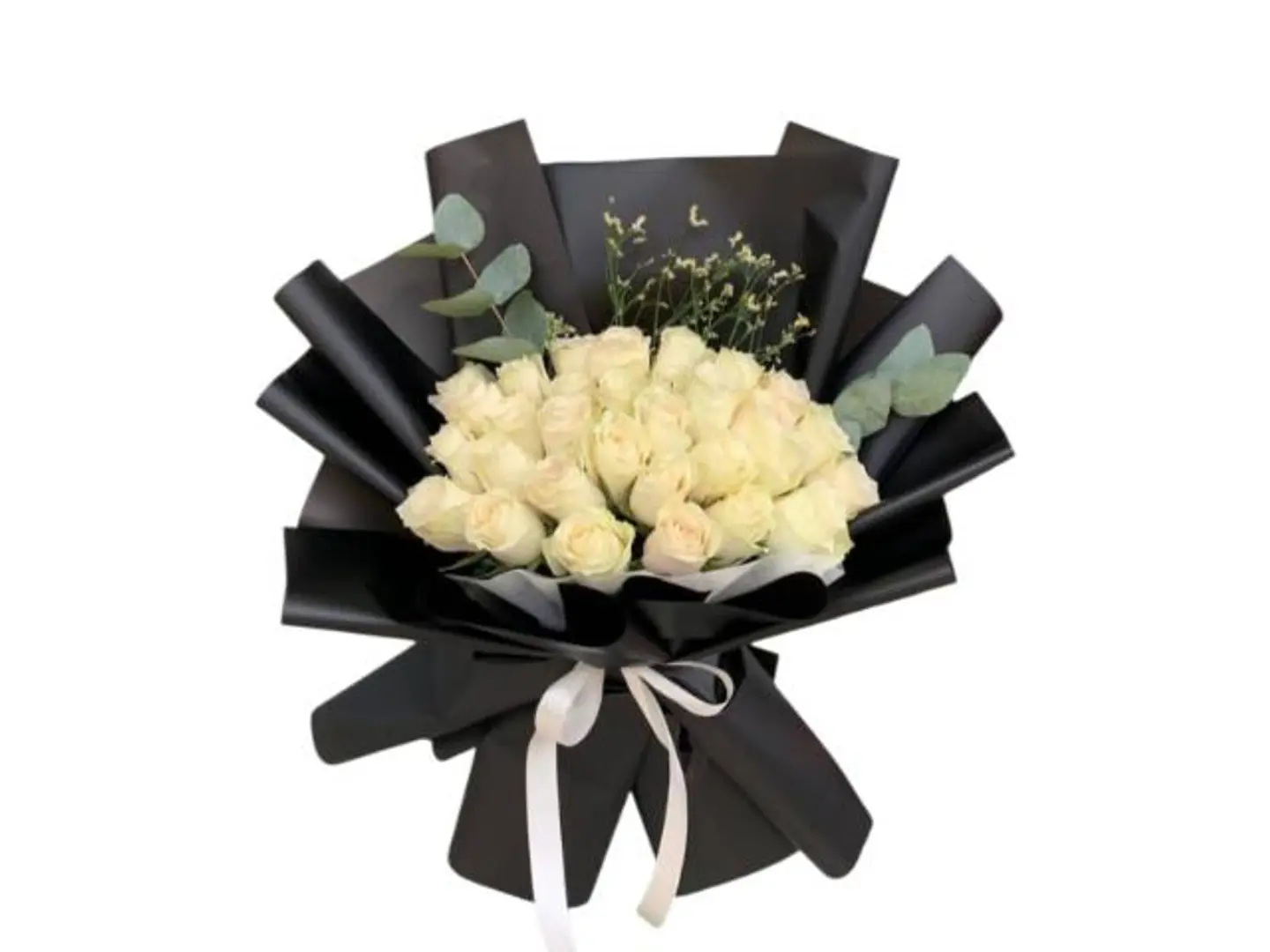 Elegant White Rose Bouquet