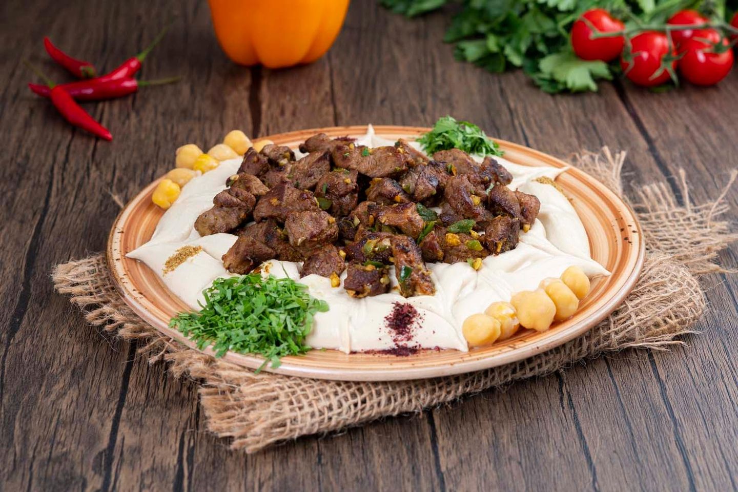 كبدة بالحمص