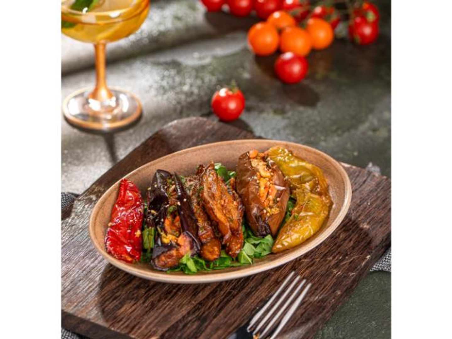 Fried Stuffed Eggplant