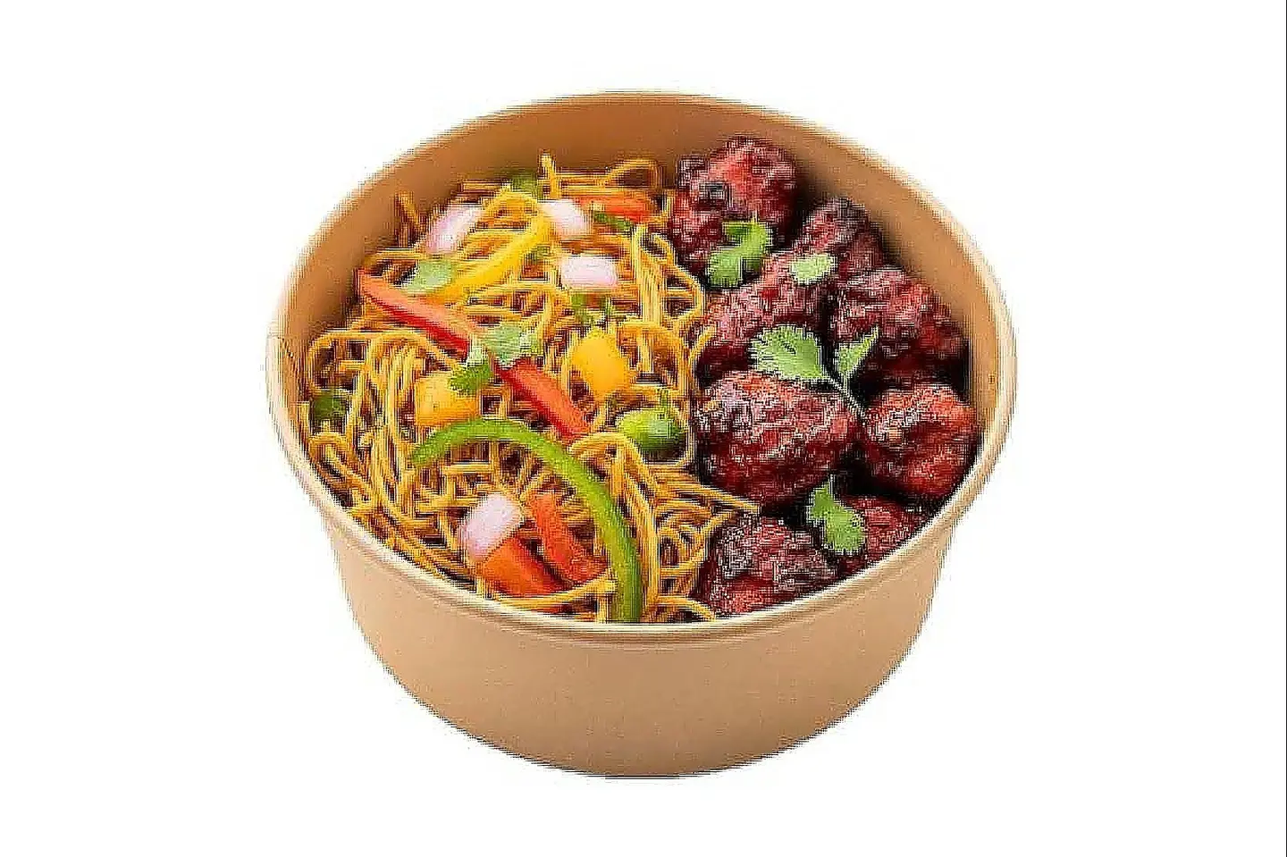 نودلز و دجاج خمس وستين