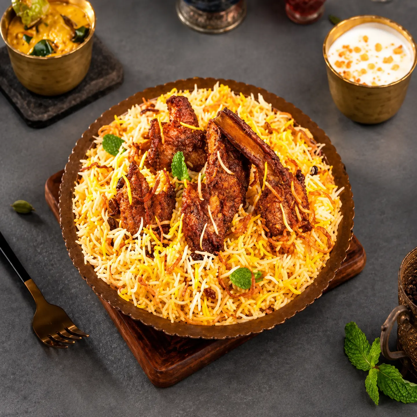 Akhni Mutton Biryani - Half