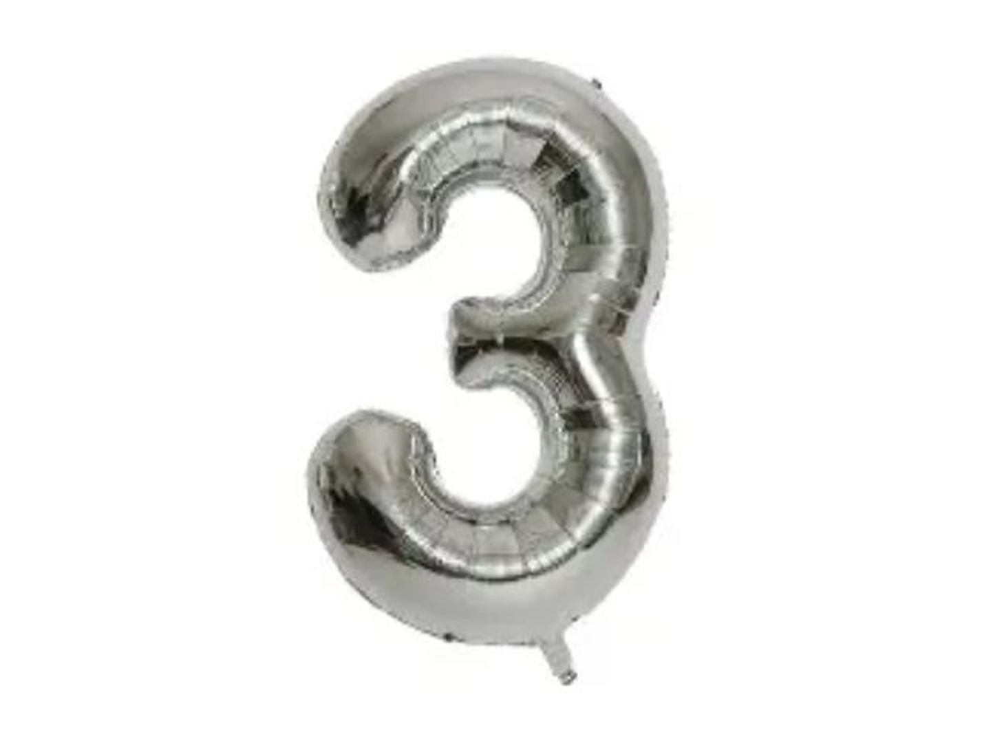Silver Numbers Balloons 3