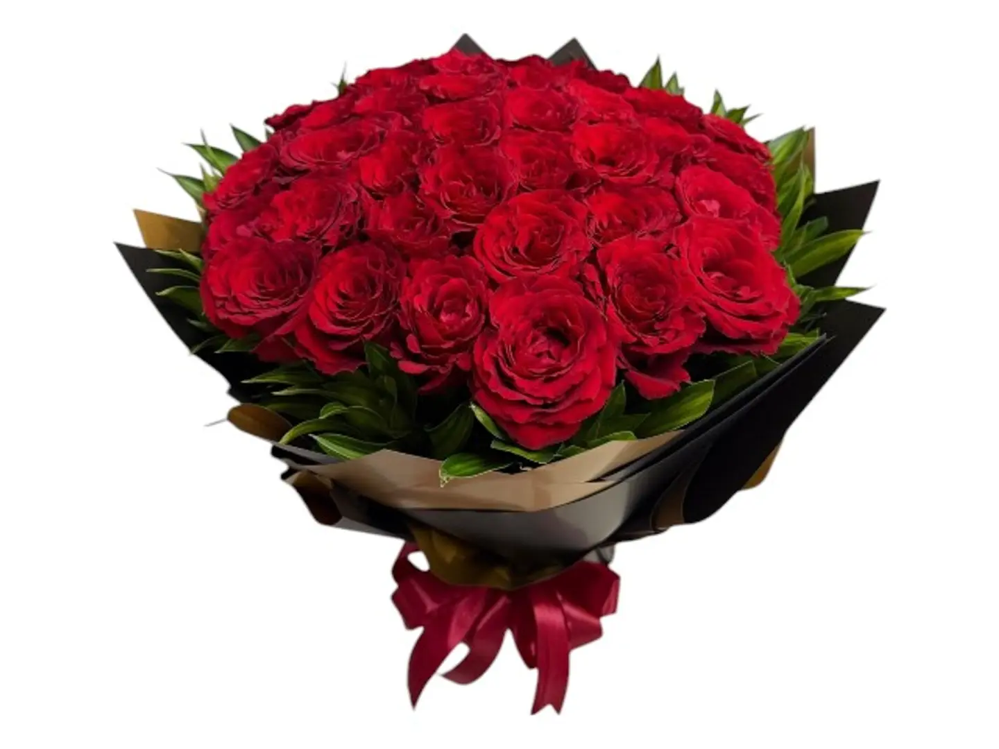 2024 Stand Bouquet With 50 Red Roses With Jamaica