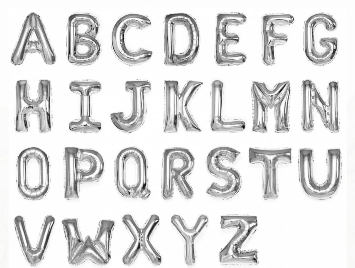 Helium Silver Letters