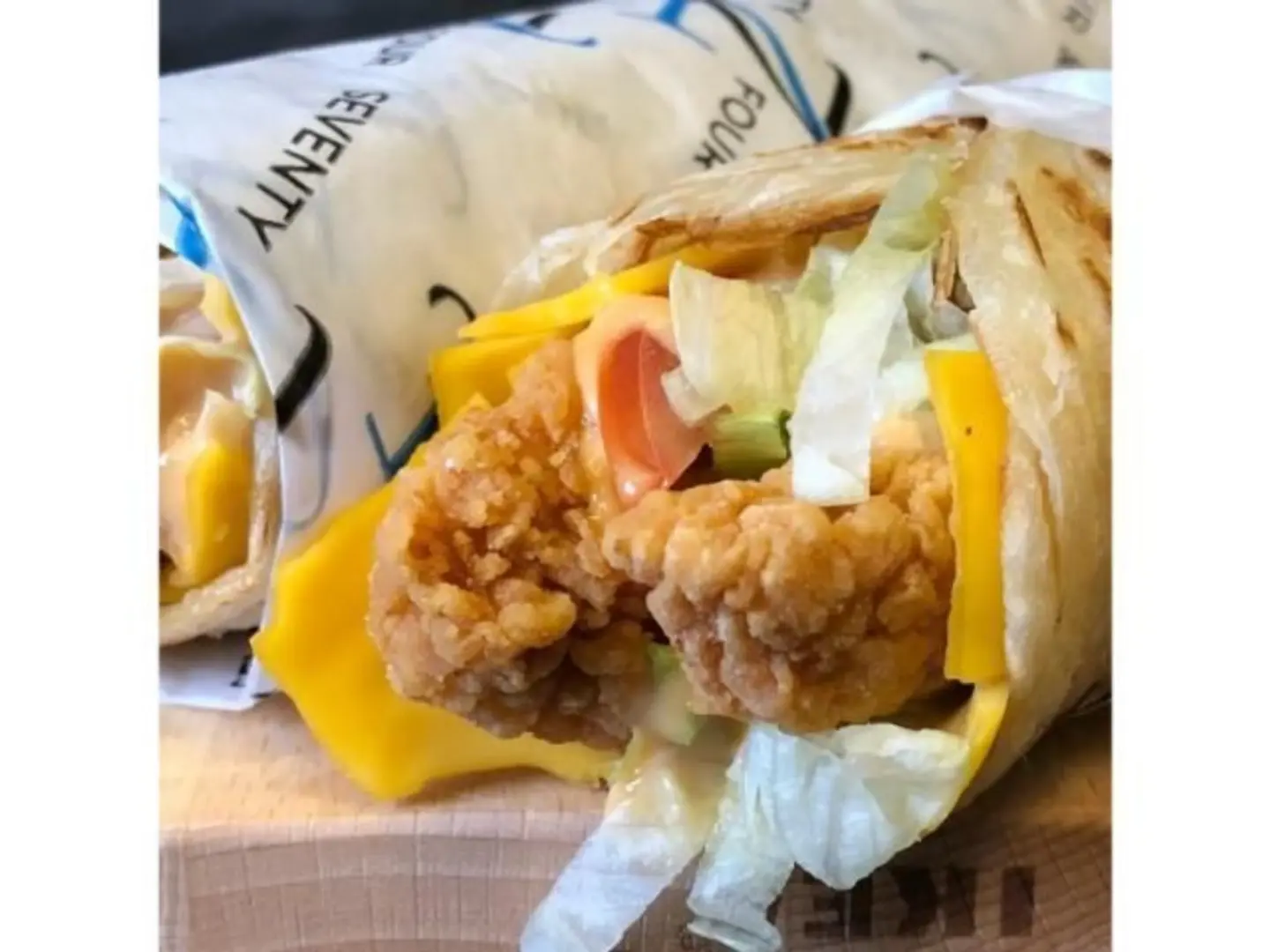Chicken Strips Chapati With Cheese