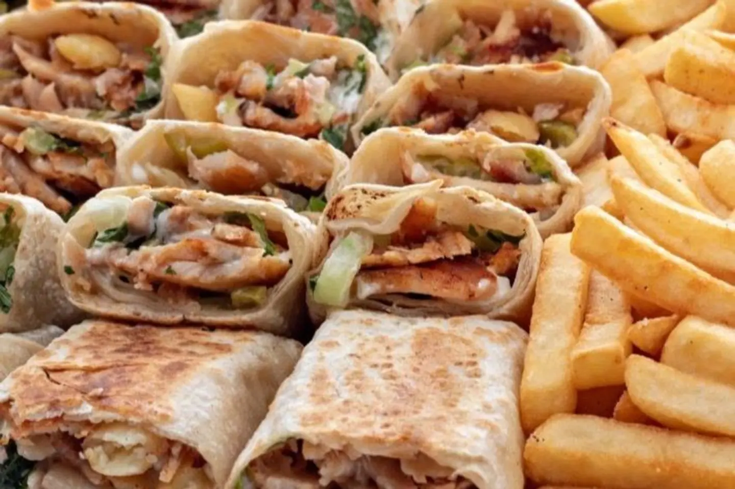 Large Arabic Chicken Shawarma Plate