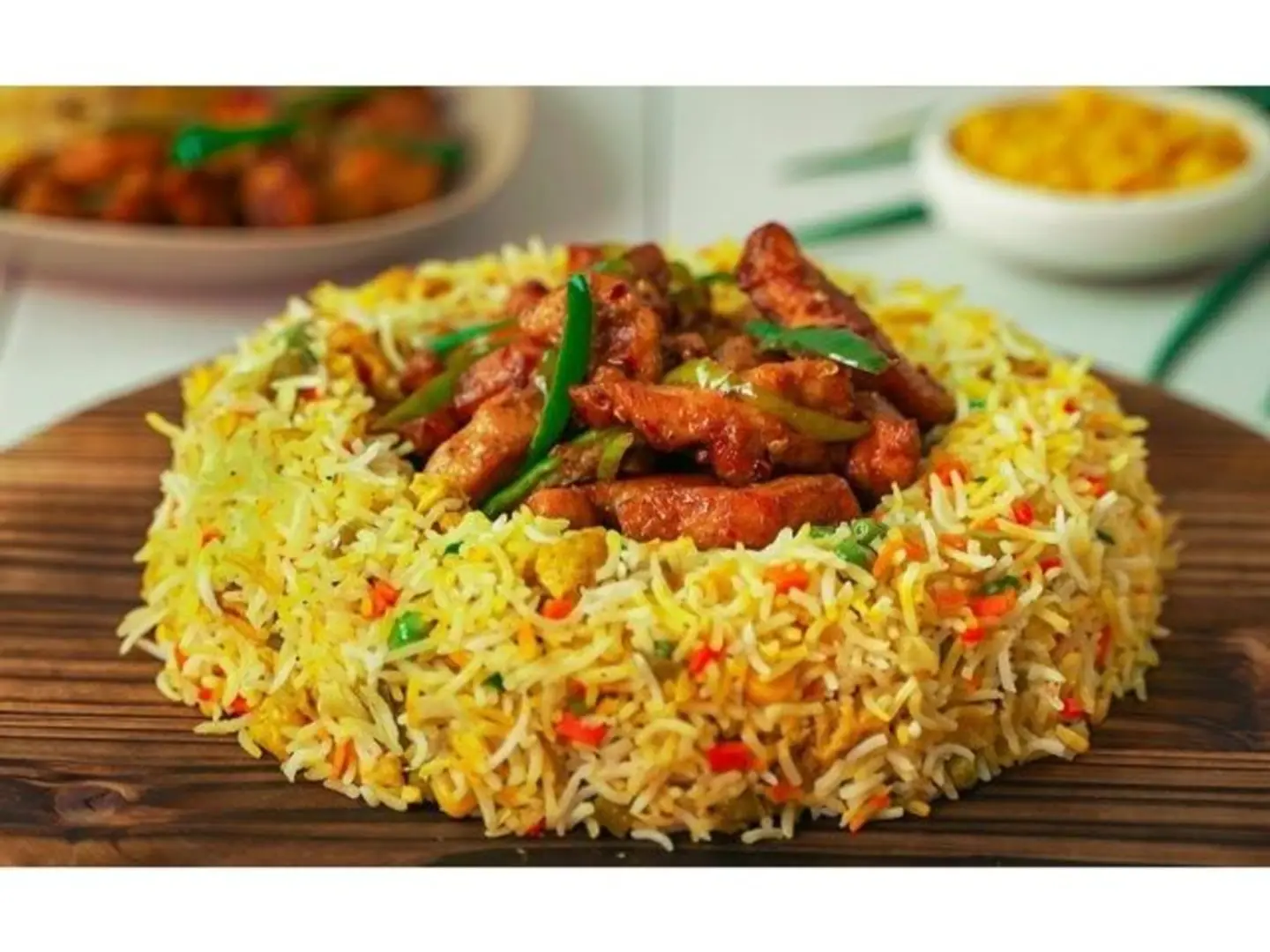 دجاج حارة مع الارز