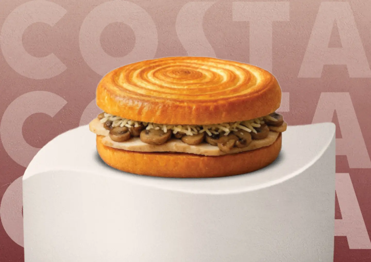 ساندوتش كرواسون الدجاج والفطر