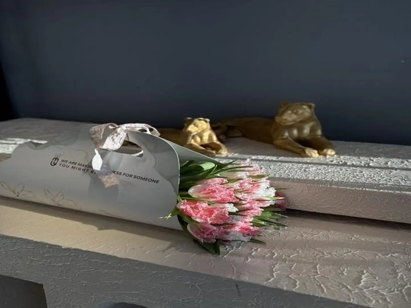 باقة توليب وردي