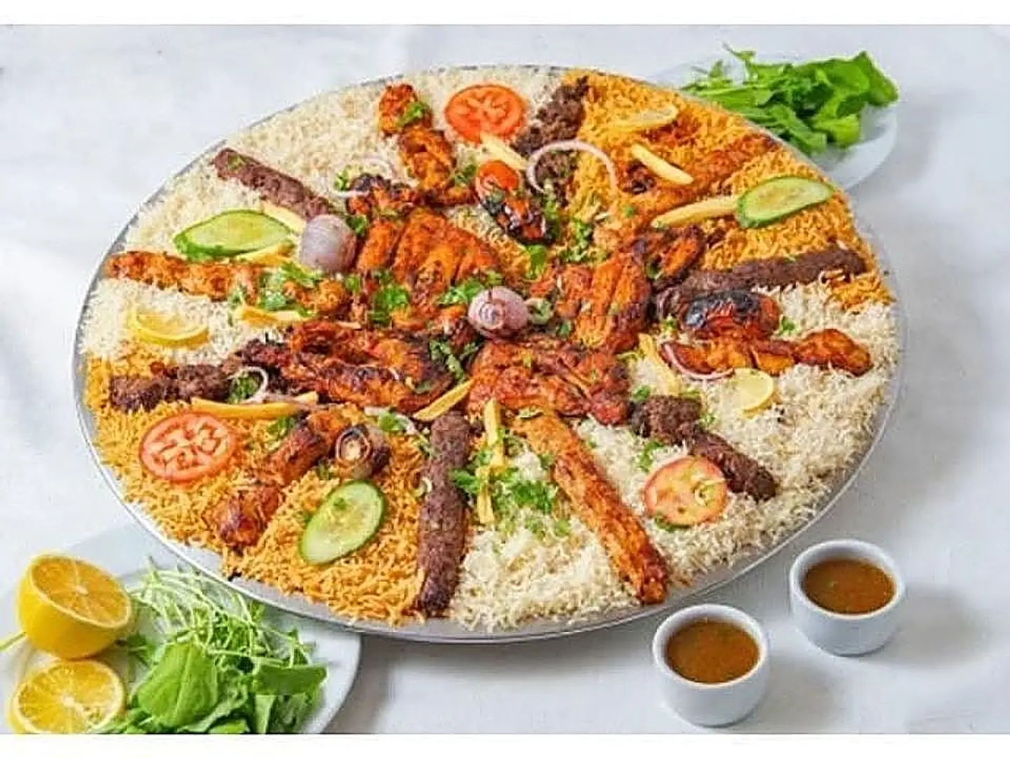 Oval Plate With Rice