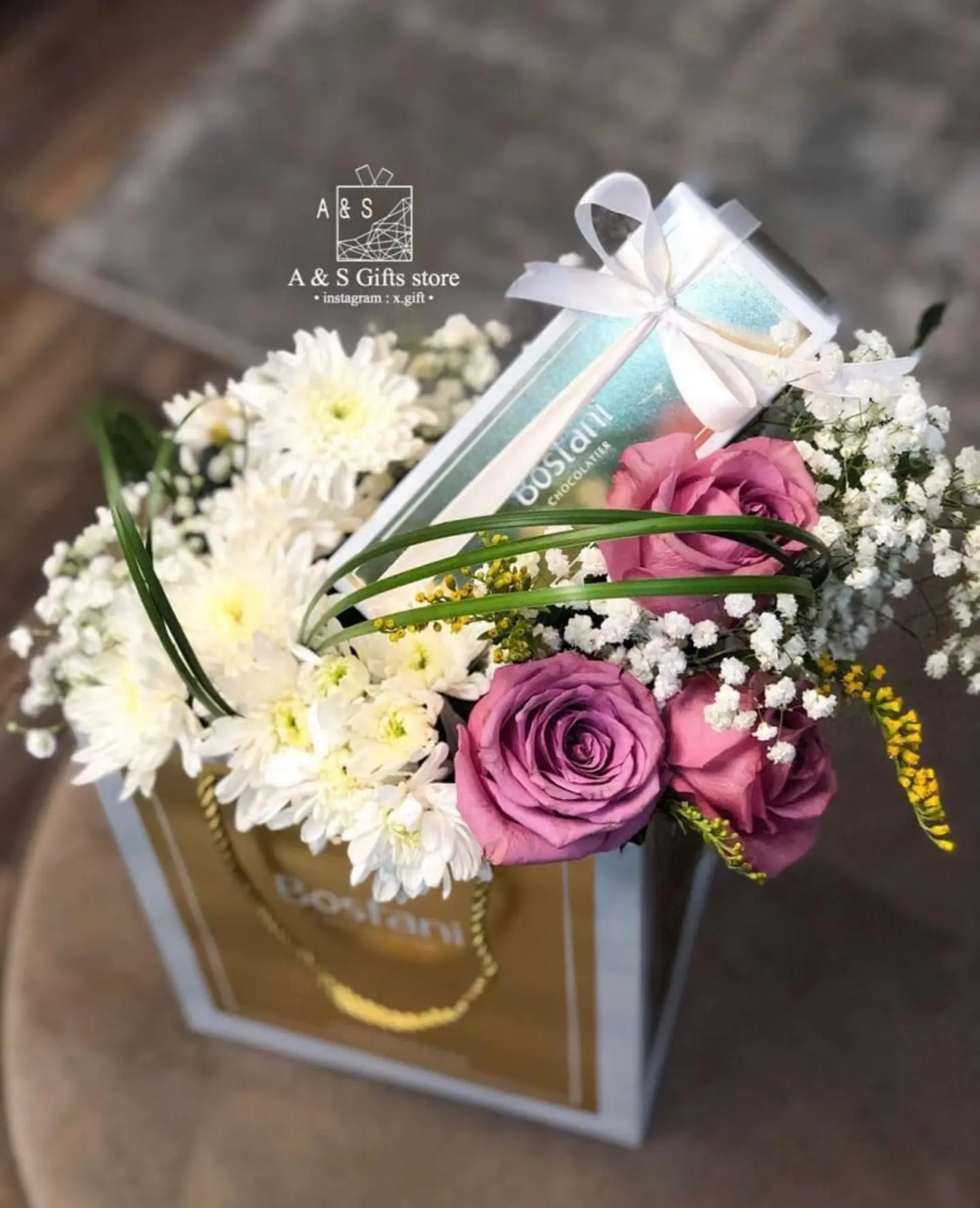 Purple And White Gardener Basket