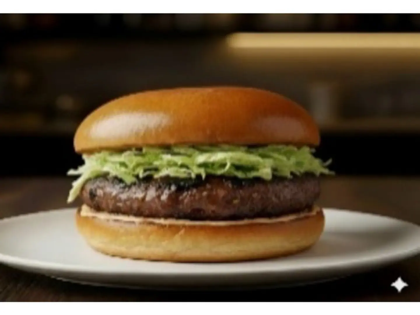 Beef Burger With Herbs Sauce Sandwich