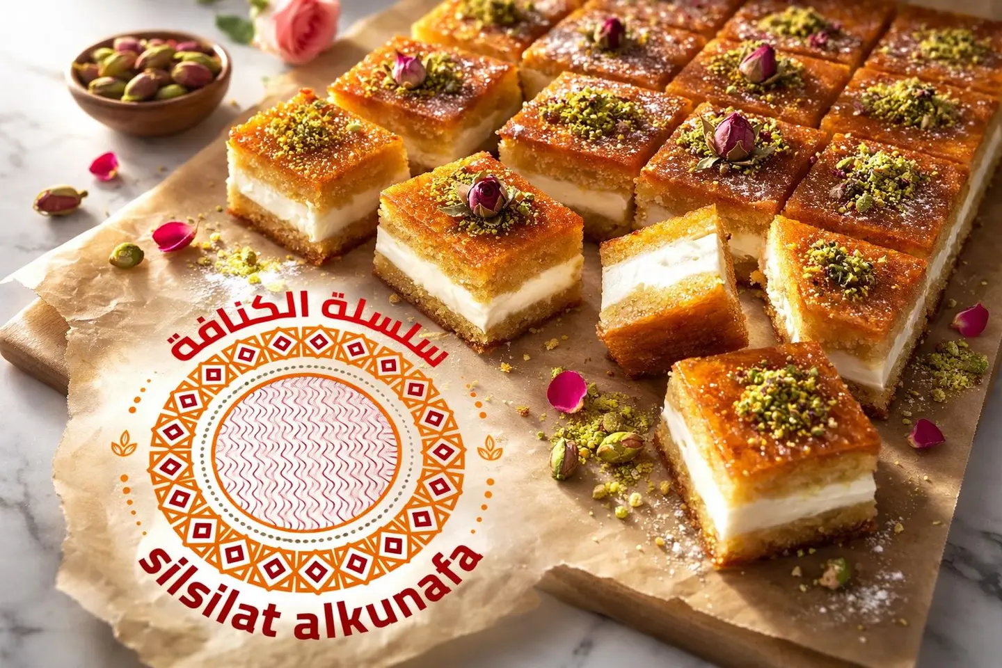 Soft Basbousa With Cream