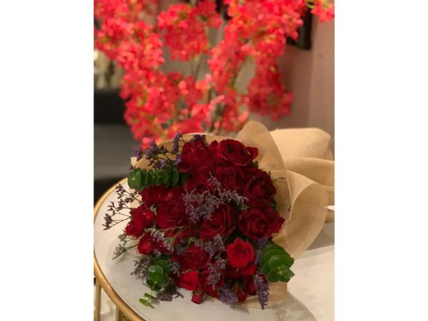 Red Rose Burlap Special