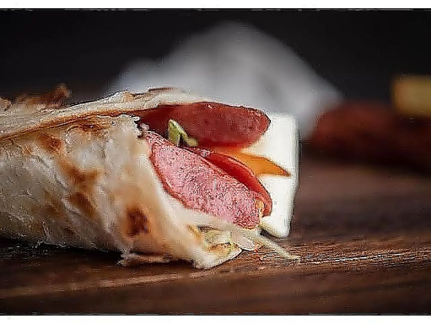 Egg Chapati With Cheese And Hot Dog