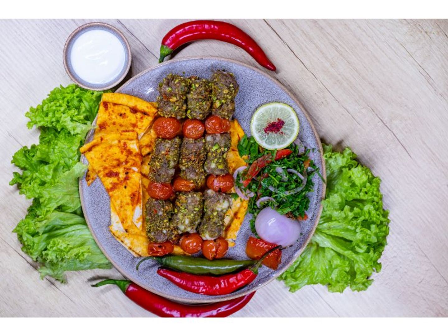 كباب لحم ورقة عريش
