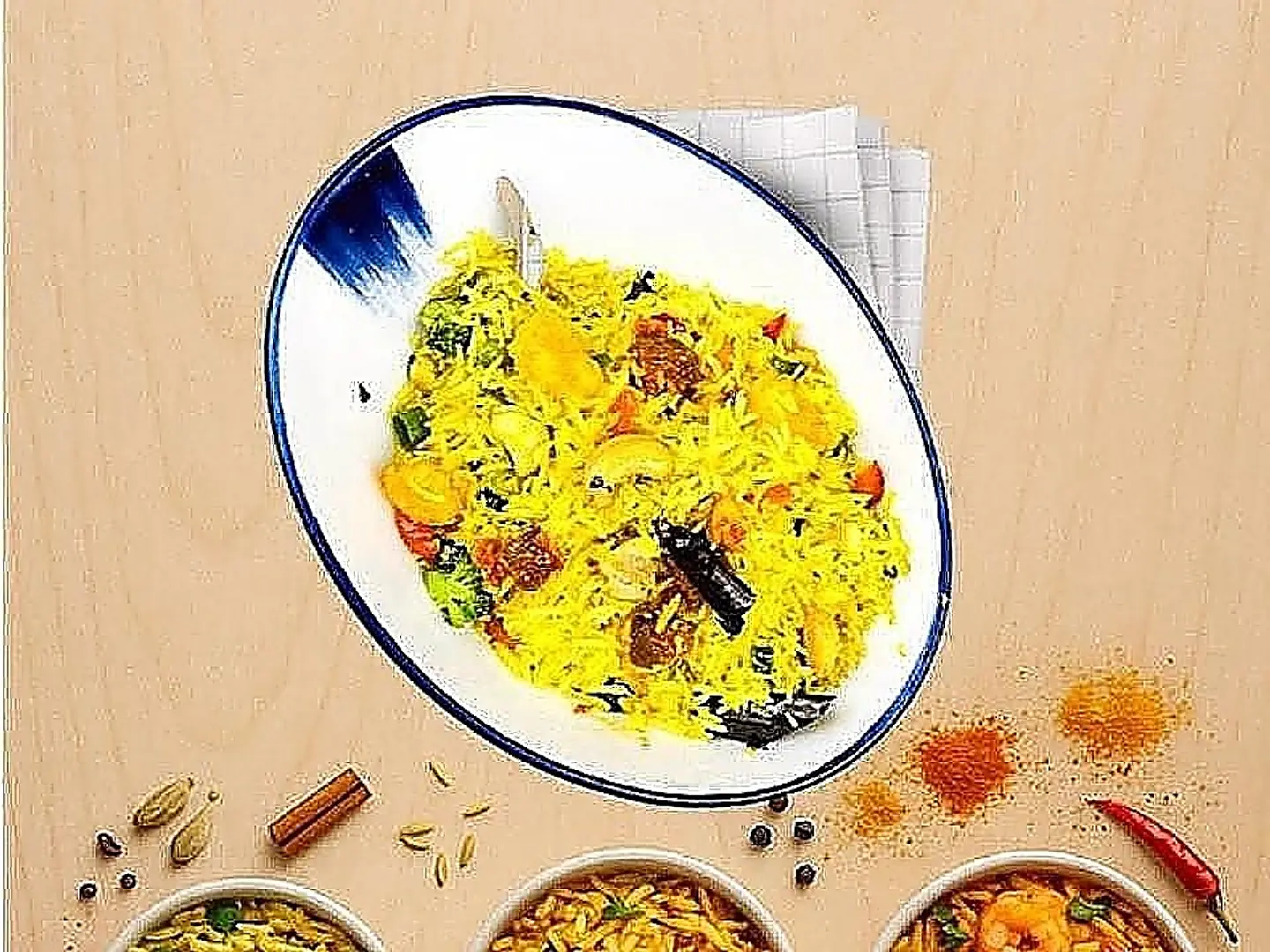 أرز مقلي لحم ضأن سنغافورة