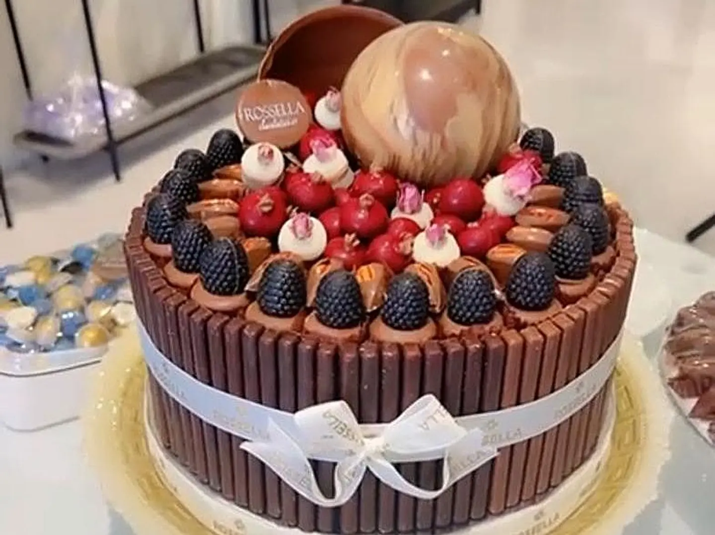 صينية شوكلاتة مكشوف فخمة