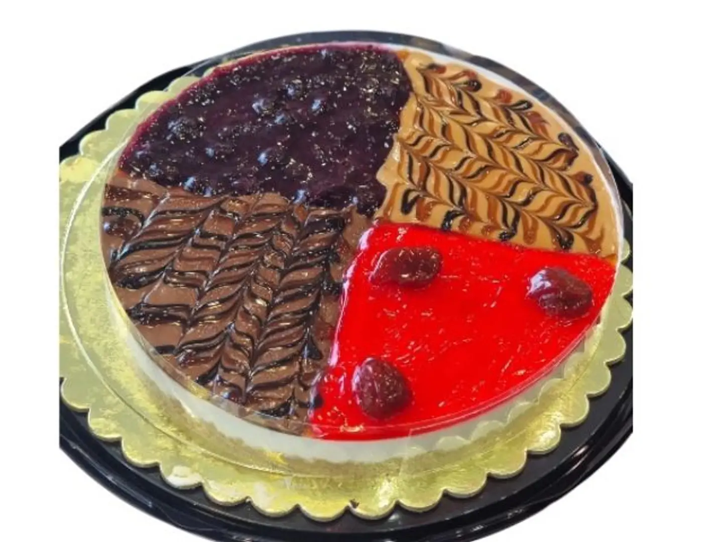 تشيز كيك 4 حشوات حجم كبير يكفي 8اشخاص