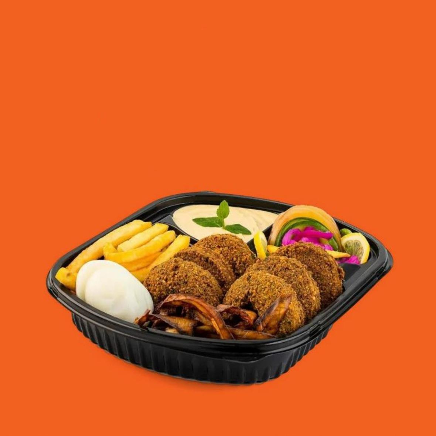 صحن فلافل مشكل