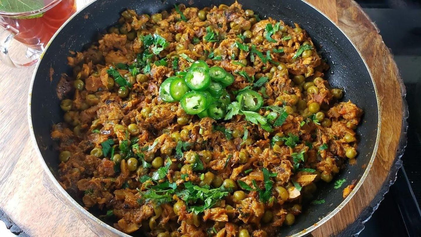 صحن بازلاء مع تونة