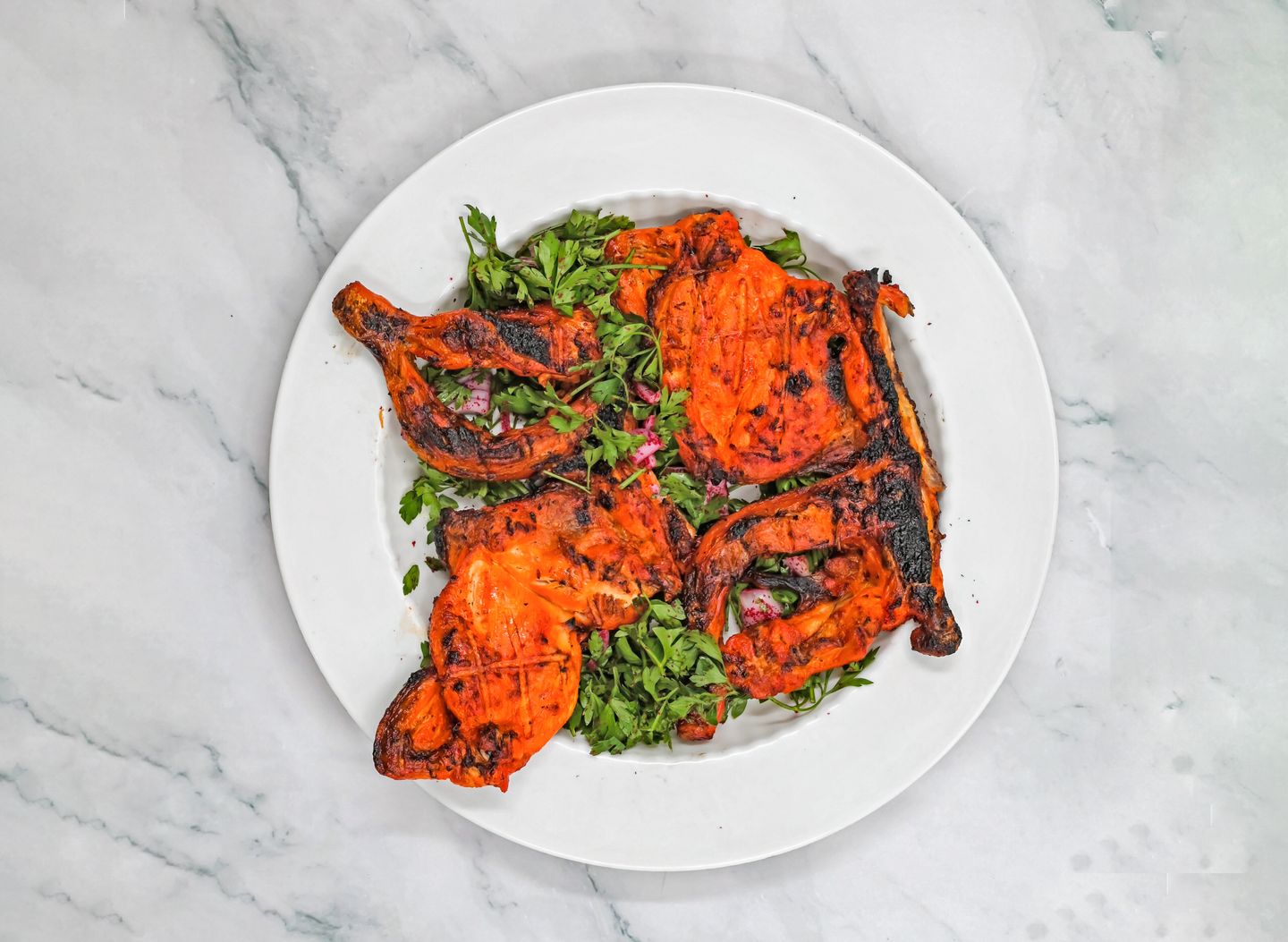 Plain Chicken On Charcoal