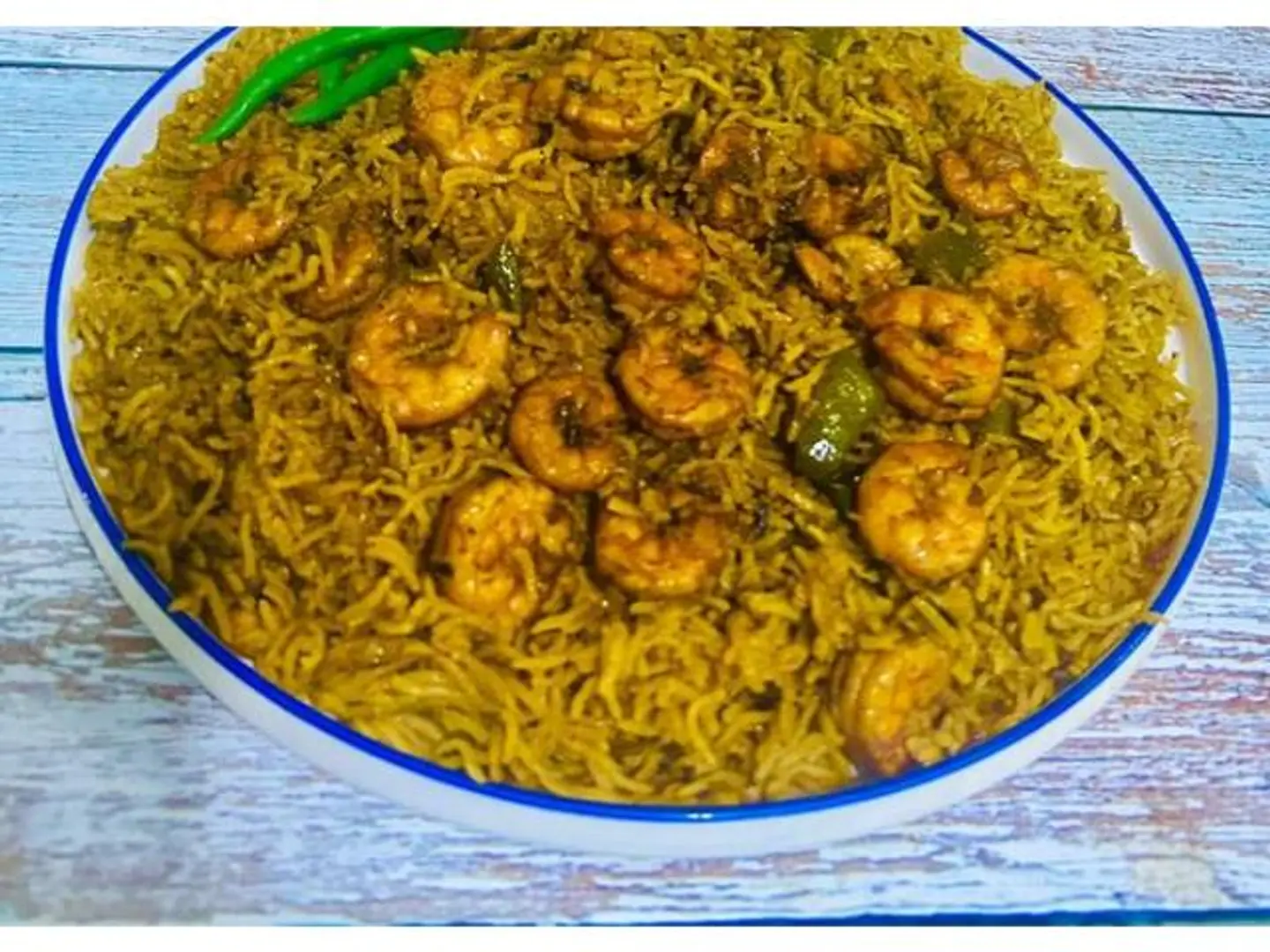 صحن ربيان مع الرز كبير