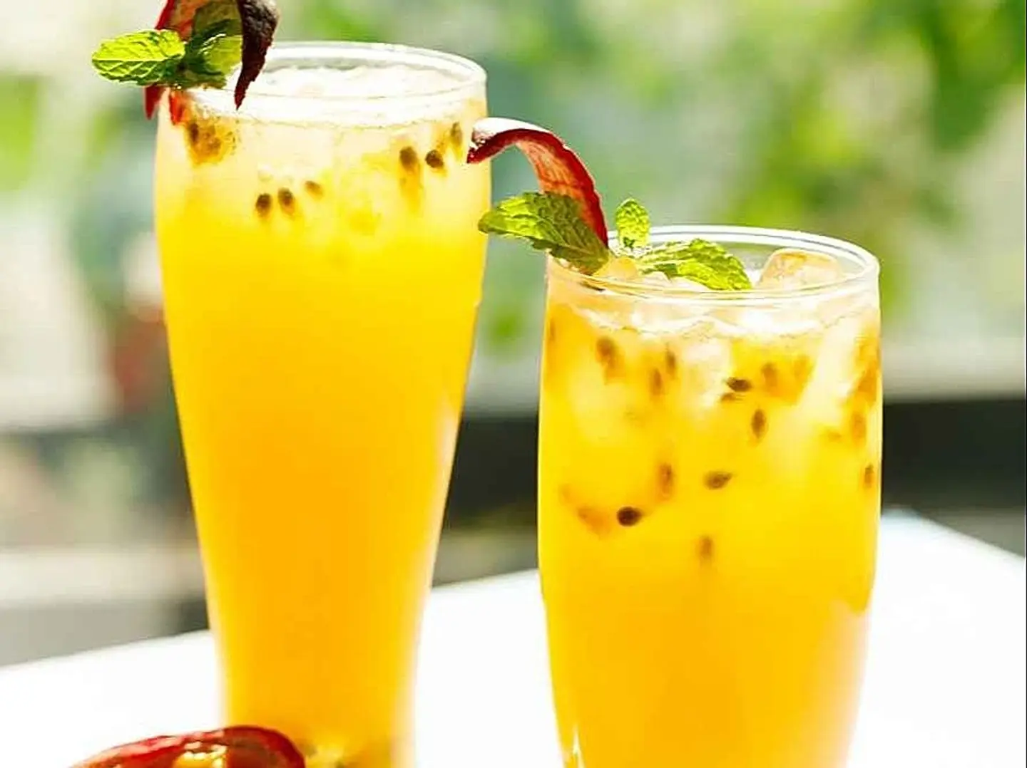 شاي الليمون بالفاكهة الشغوفة