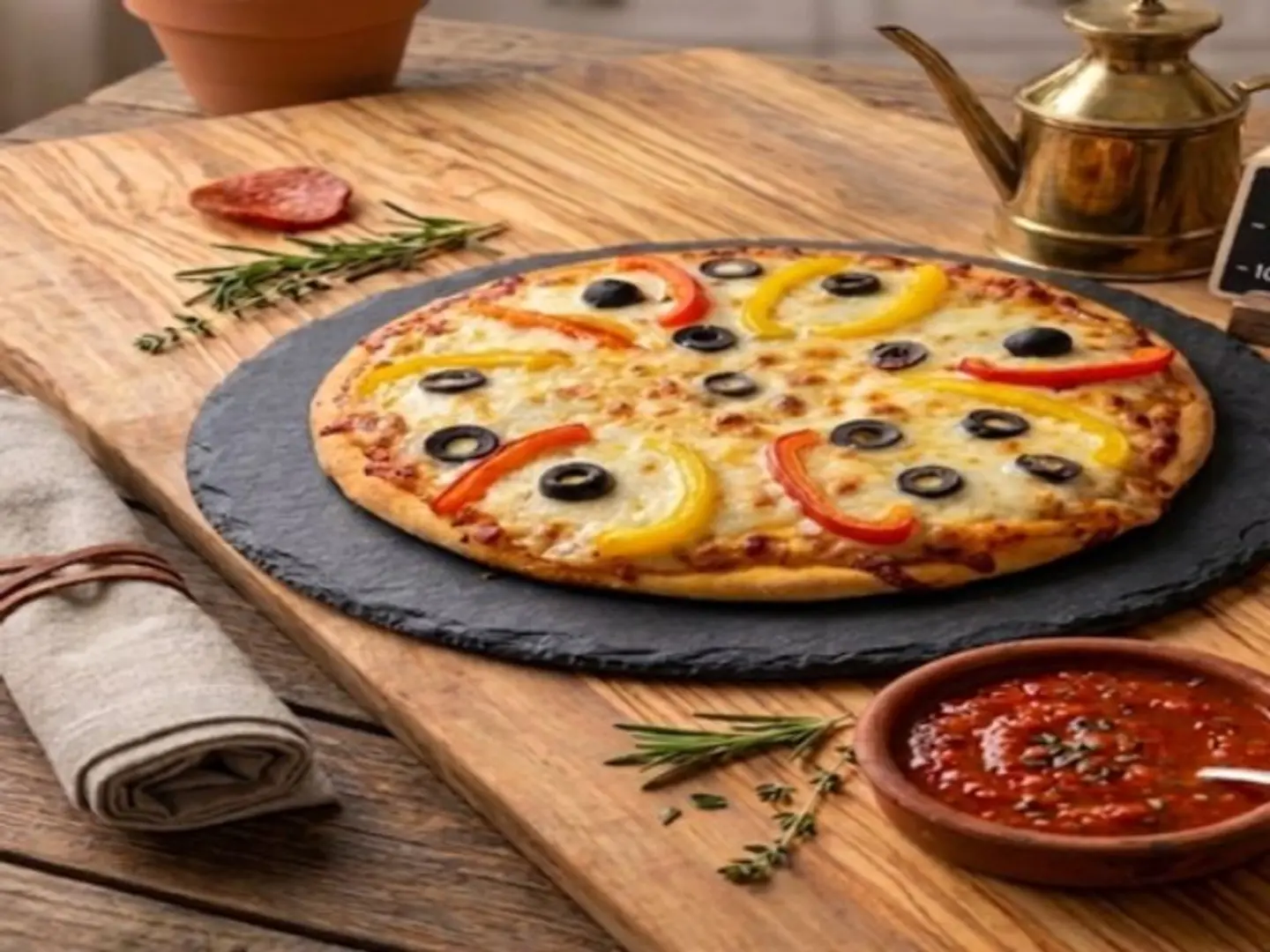 بيتزا خضار كيتو - كبير