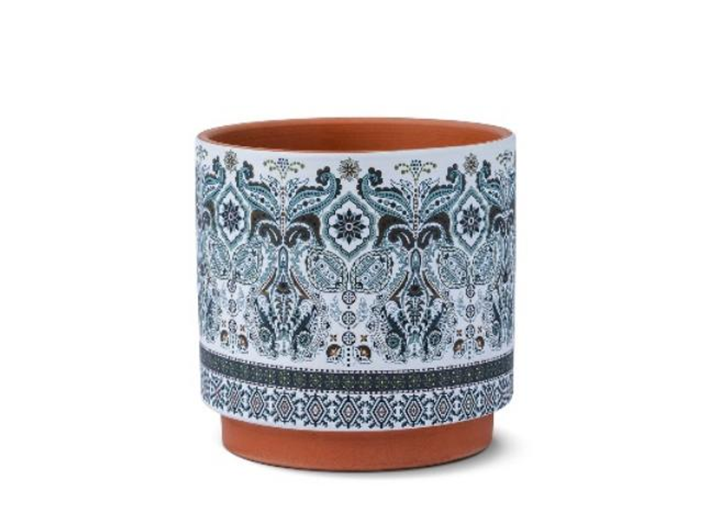 Ceramic Pot With A Design Inspired By Paisley