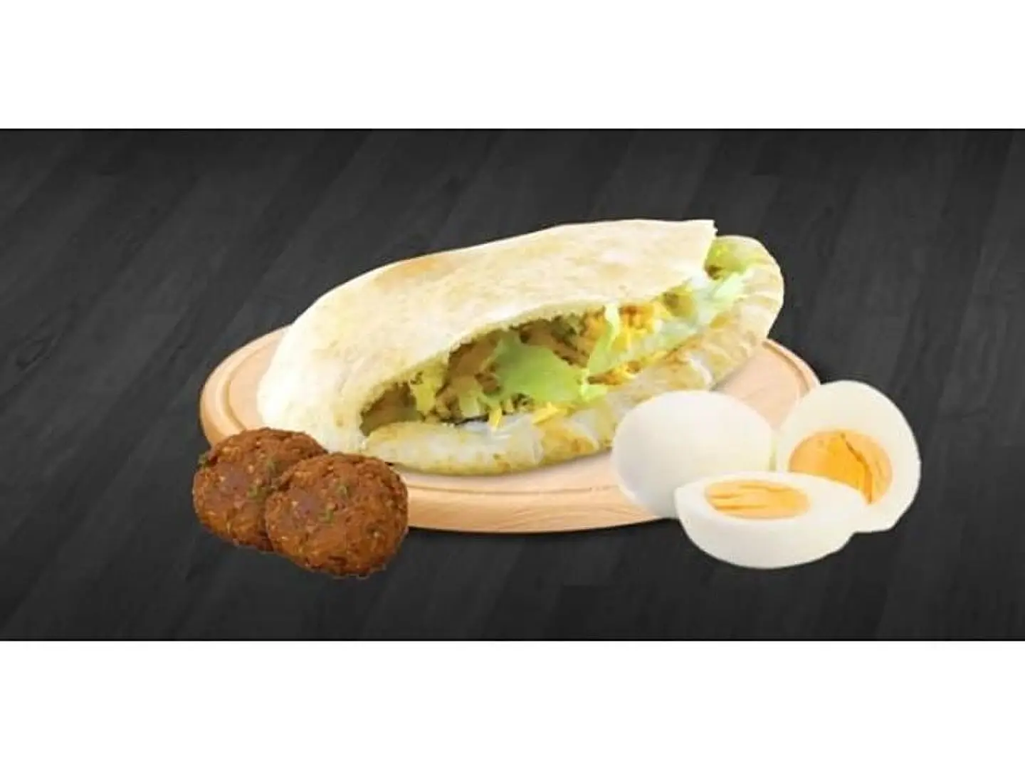 Mixed Falafel With Egg Sandwich